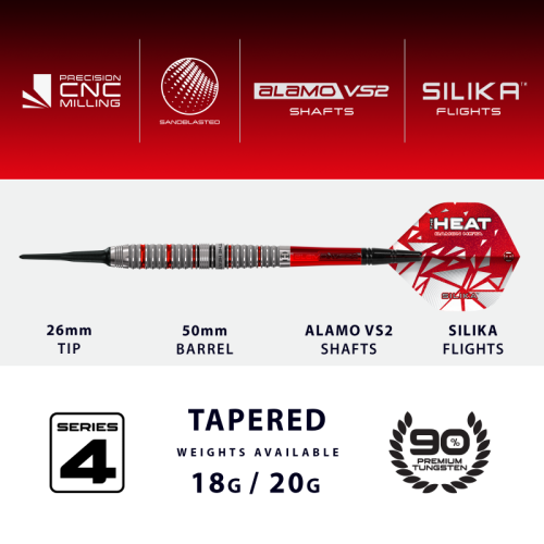 Preview: Harrows DAMON HETA Series 4 Softdart-Set 20 Gramm